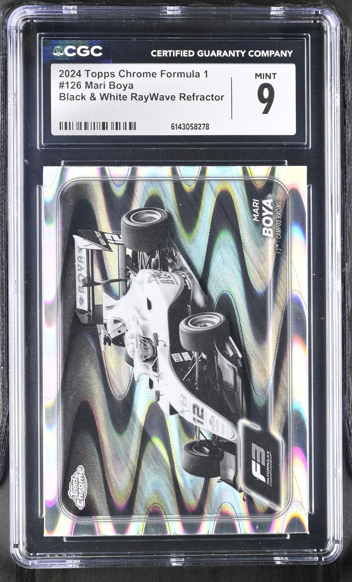 2024 Topps Chrome #126 Mari Boya Black & White RayWave Refractor CGC 9