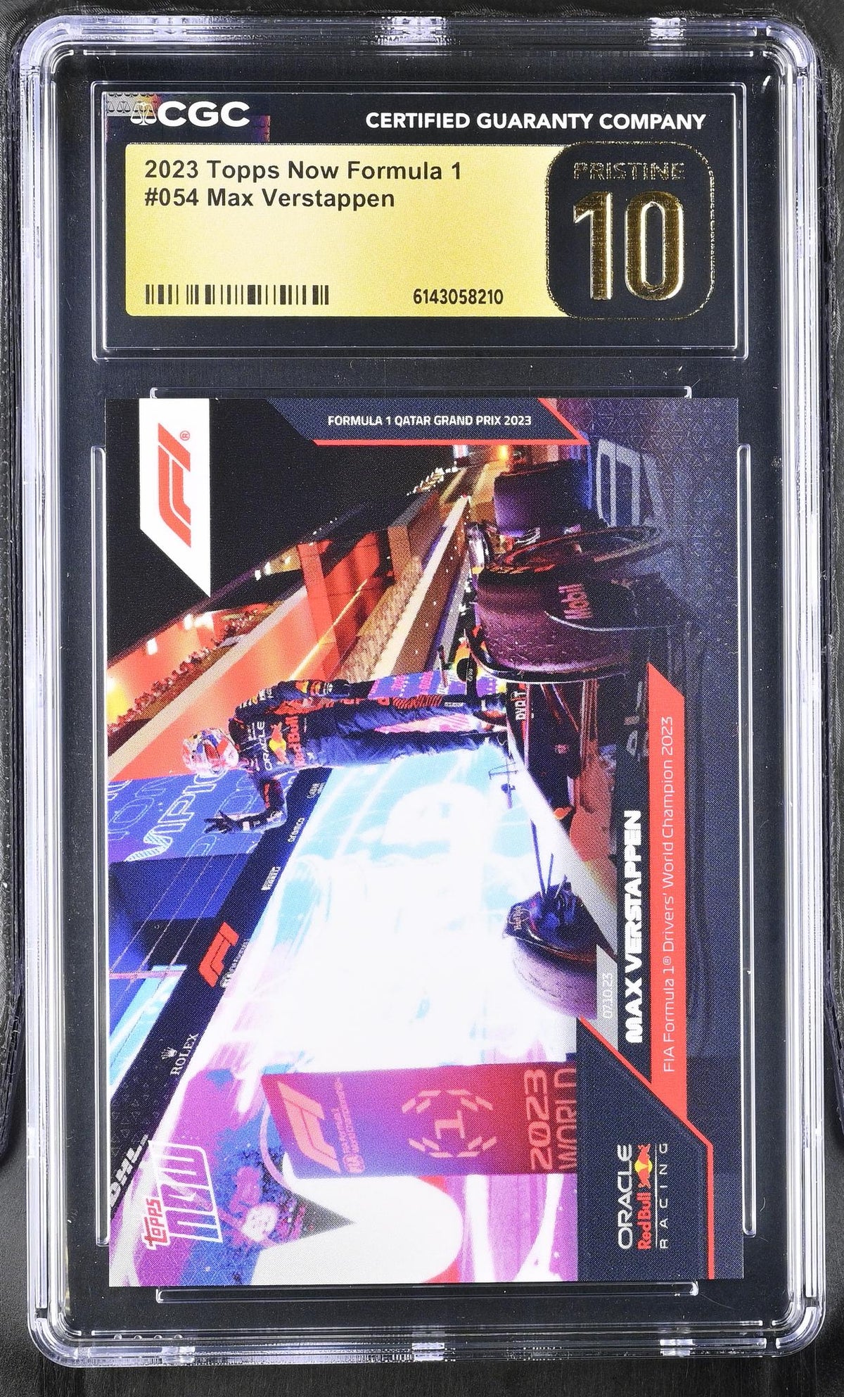2023 Topps Now #054 Max Verstappen Formula 1 Qatar Grand Prix 2023 CGC 10