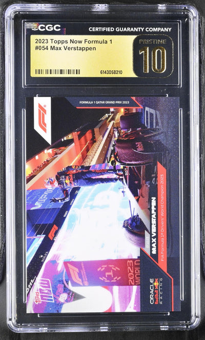 2023 Topps Now Formula 1 Max Verstappen #054 CGC 10