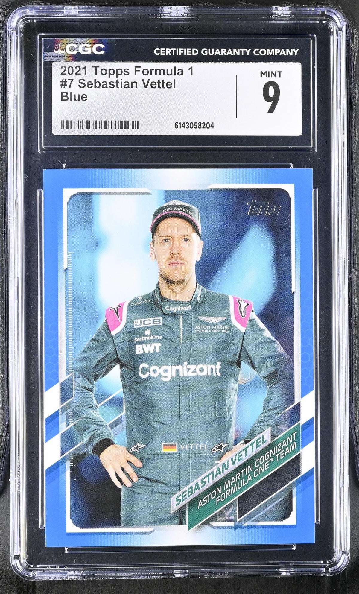 2021 Topps Formula 1 #7 Sebastian Vettel /99 CGC 9