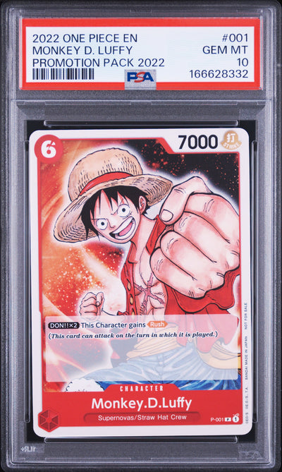 2022 One Piece Promos Monkey D. Luffy #P001 PSA 10