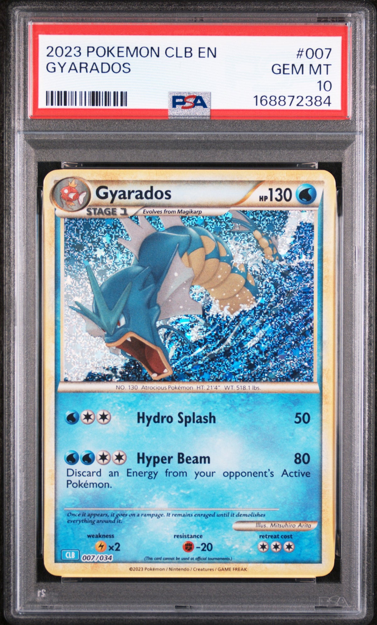 2023 Pokemon Classic Blastoise and Suicune Ex Deck Japanese Gyarados #007 PSA 10