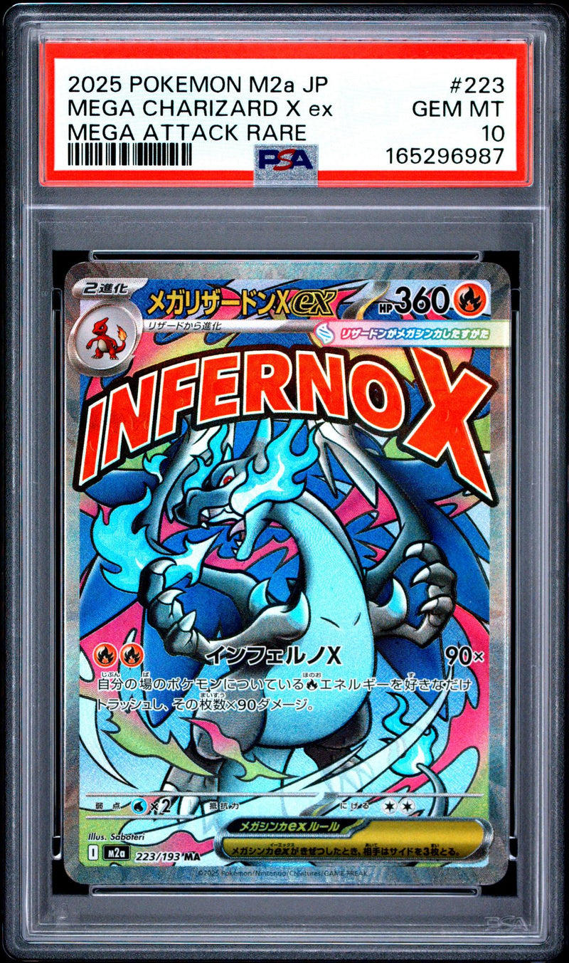 Pokémon Mega Charizard X ex #223 Mega Attack Rare PSA 10
