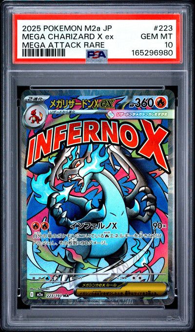 Pokémon Mega Charizard X #223/193 Mega Attack Rare PSA 10
