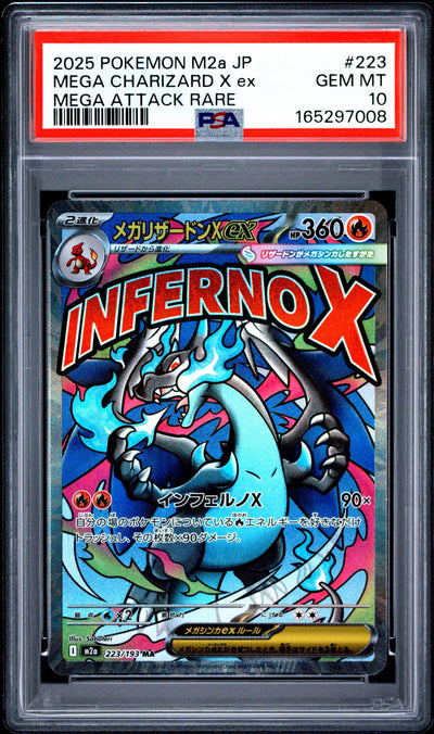 Pokémon Mega Charizard X #223 Mega Attack Rare PSA 10