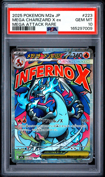 Pokémon Mega Charizard X ex #223/193 Mega Attack Rare PSA 10
