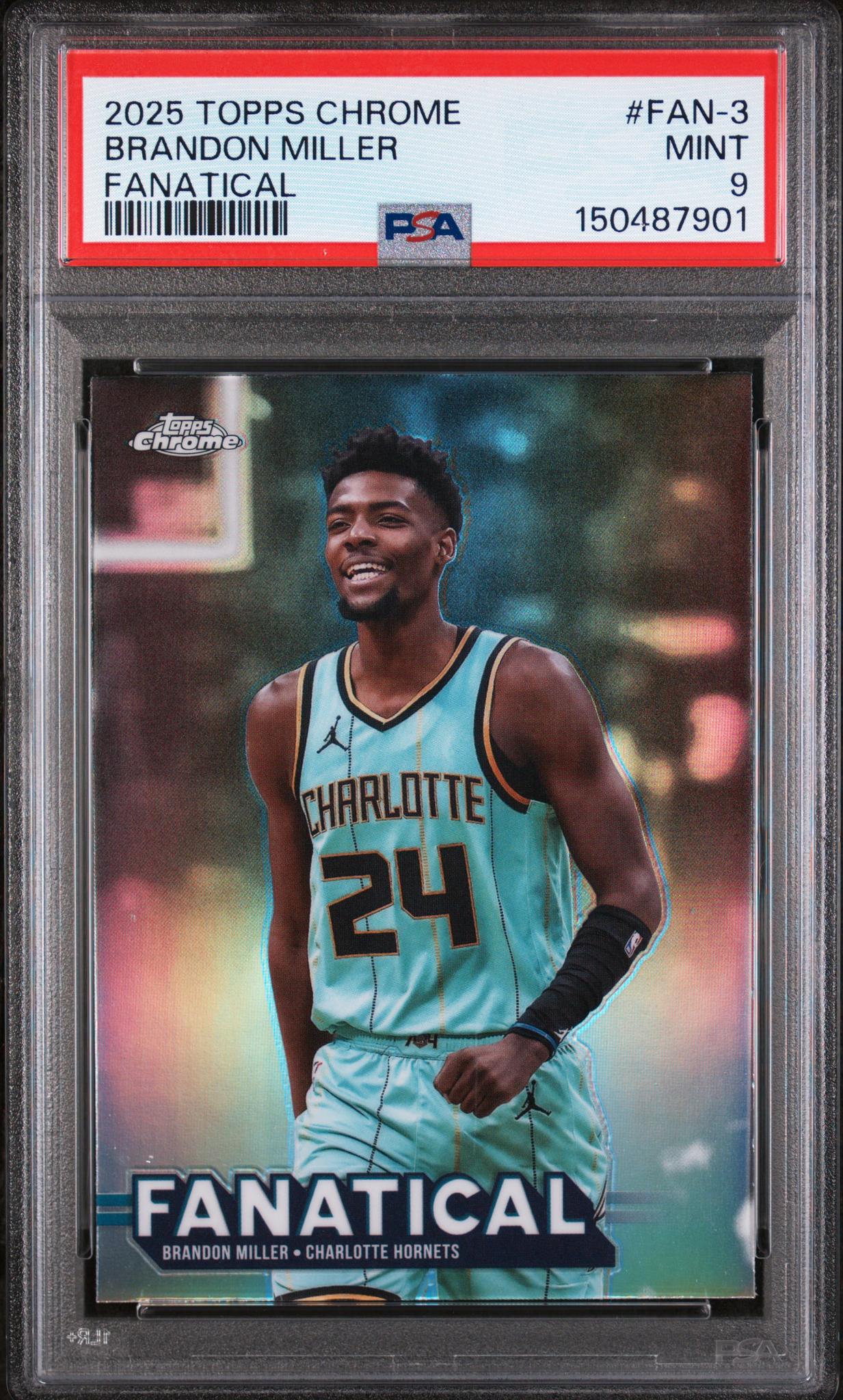 2025 Topps Chrome Fanatical Brandon Miller #FAN-3 PSA 9