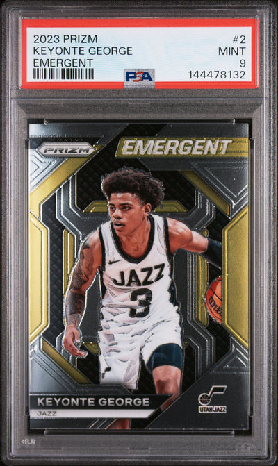 2023-24 Panini Prizm Keyonte George Emergent #2 PSA 9