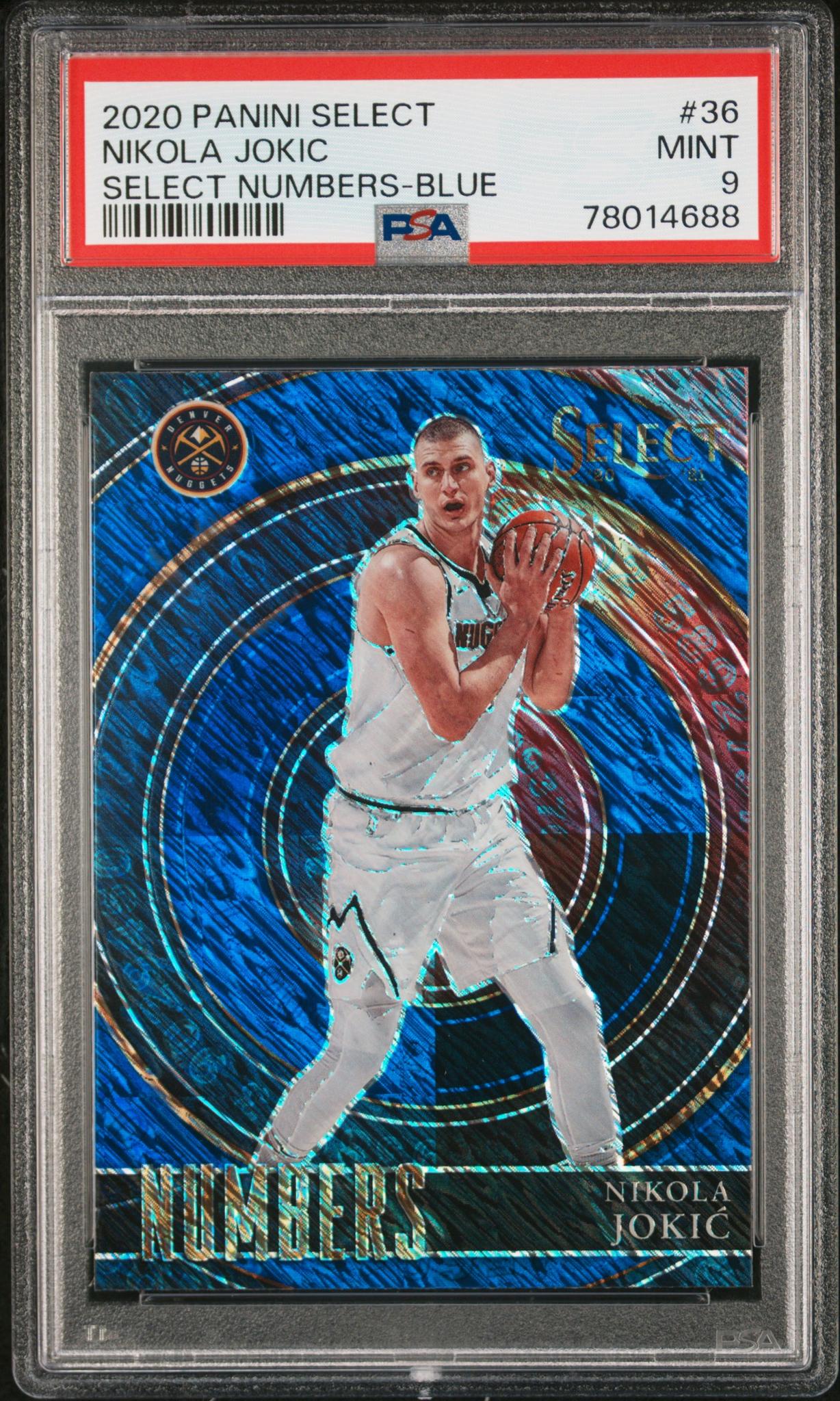 2020 Panini Select Numbers Blue Nikola Jokic #36 PSA 9 78014688