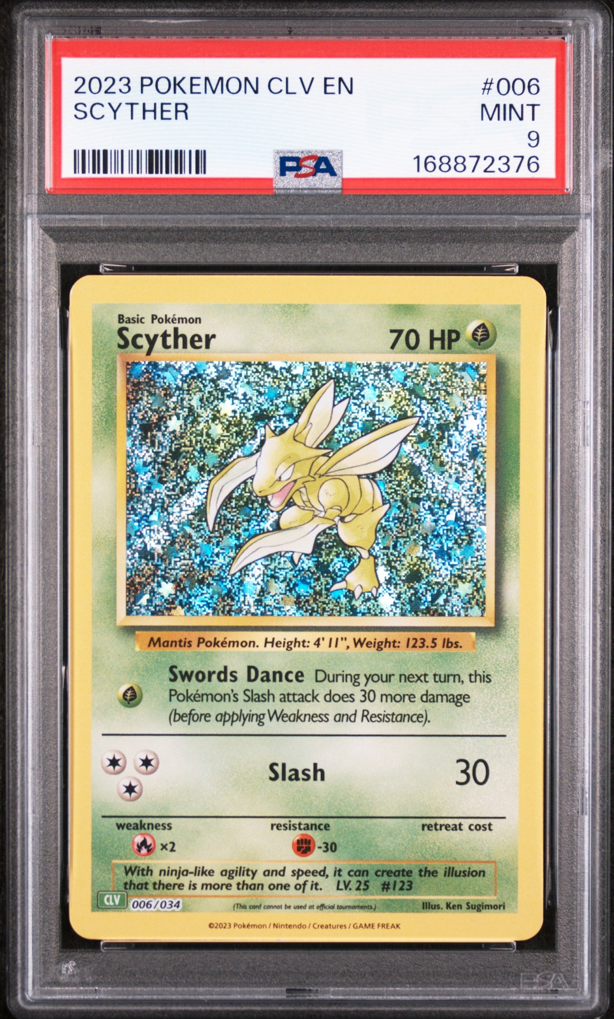 2023 Pokemon Trading Card Game Classic Venusaur and Lugia Ex Deck Scyther #006 PSA 9