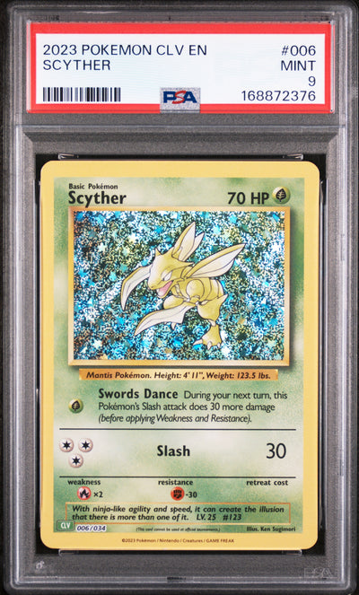 Pokémon 2023 Scyther #006/034 PSA 9