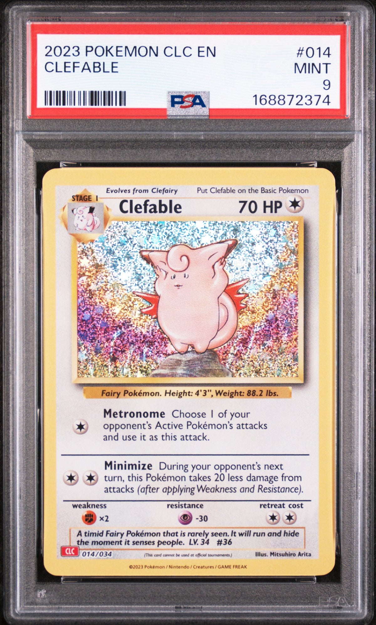 2023 Pokemon Classic Charizard and Ho Oh Ex Deck Clefable #14 PSA 9