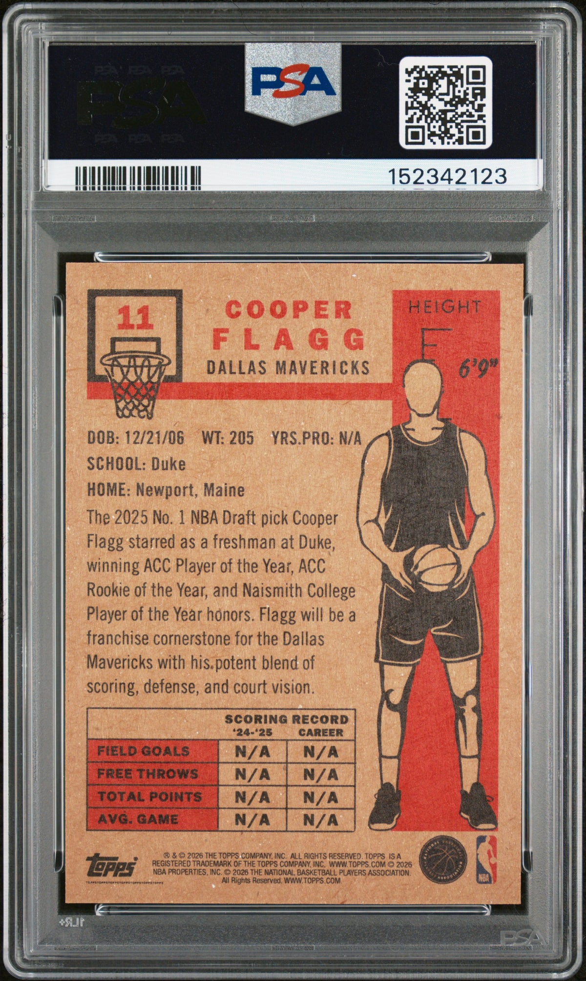 2026 Topps Living Cooper Flagg #11 /169041 PSA 9