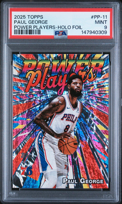 2025 Topps Paul George #PP-11 Power Players-Holo Foil PSA 9