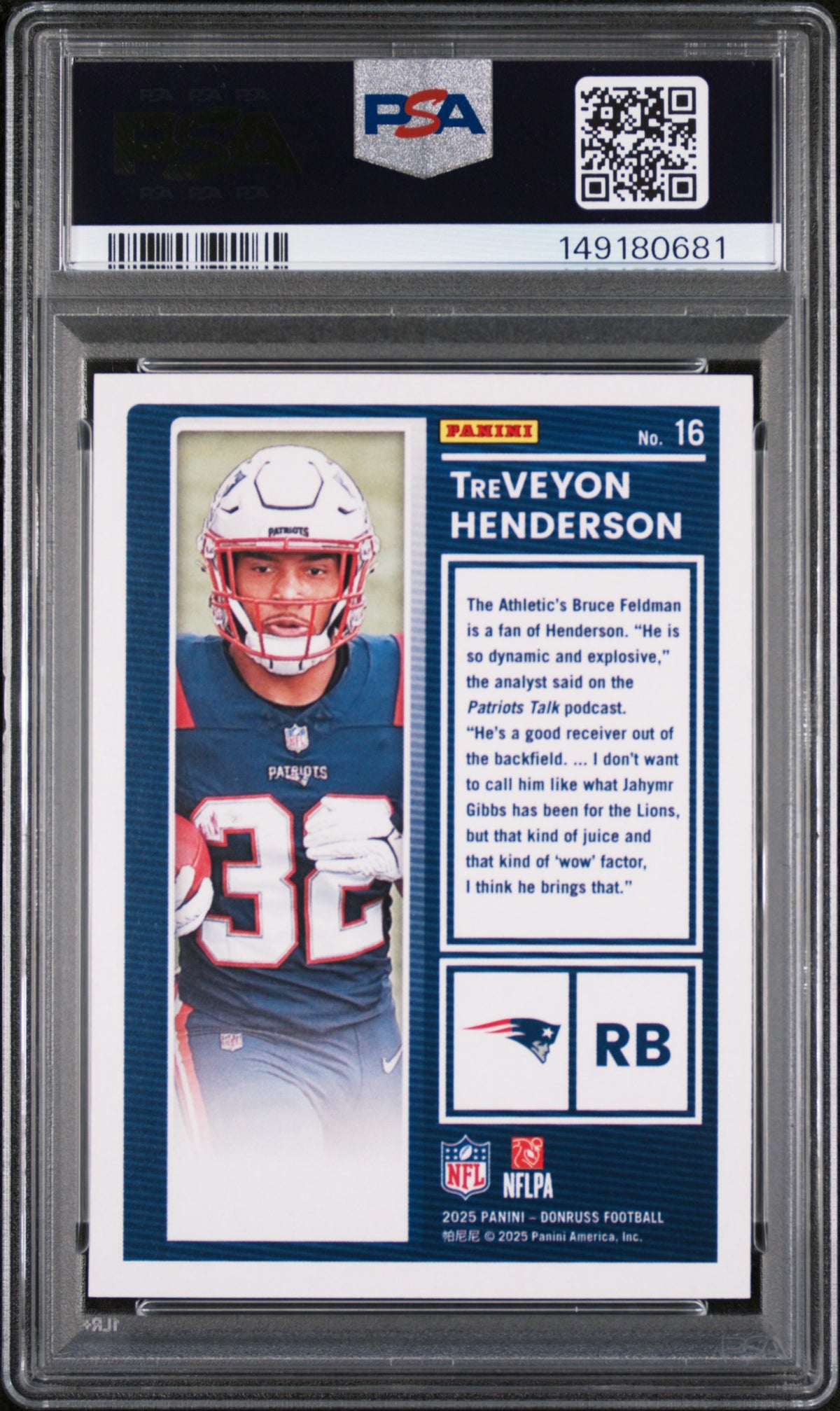 2025 Donruss Donruss Treveyon Henderson #16 PSA 10