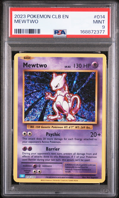 2023 Pokemon Trading Card Game Classic Blastoise and Suicune Ex Deck Mewtwo #14 PSA 9