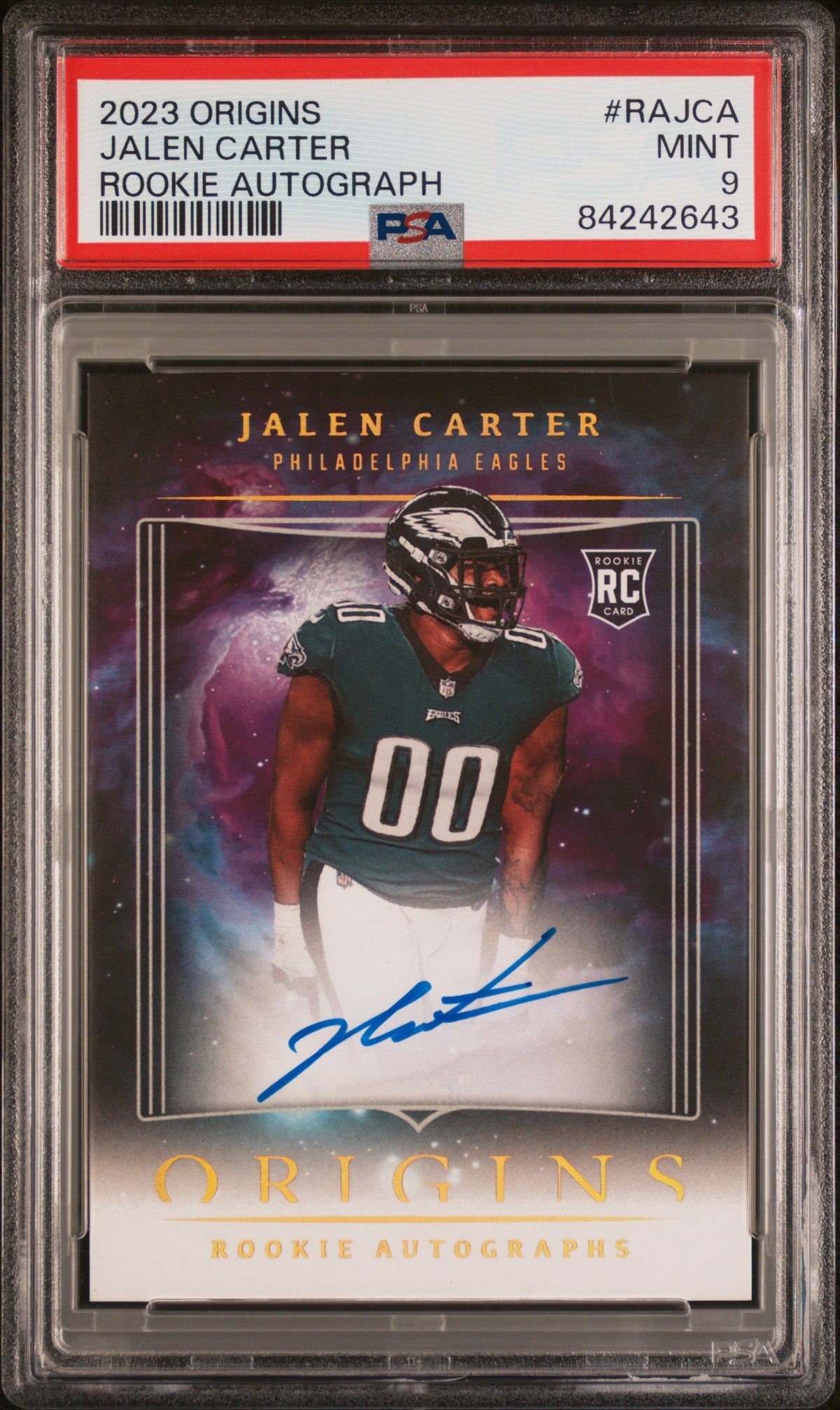 2023 Panini Origins Rookie Autographs Jalen Carter #RAJCA PSA 9