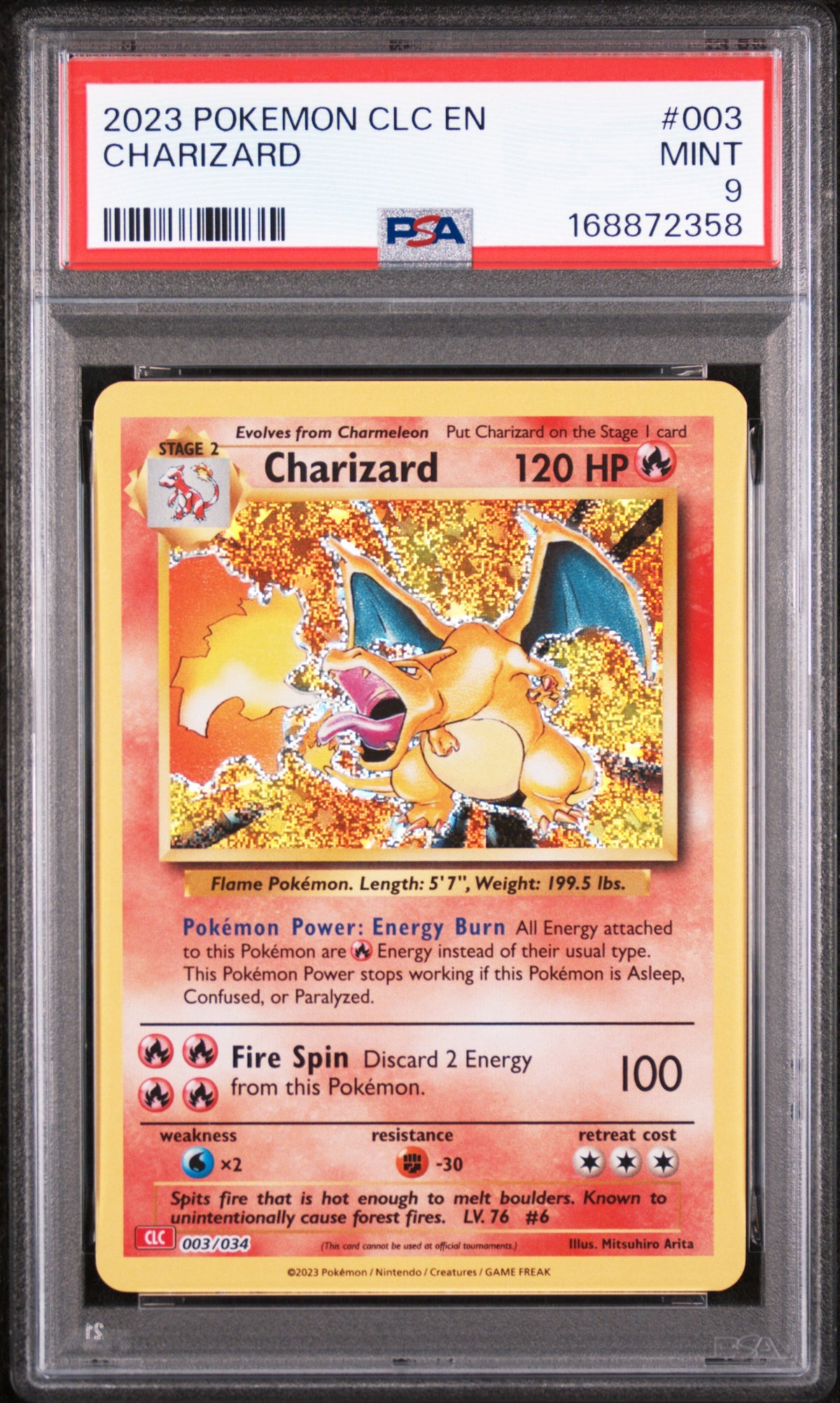 2023 Pokemon Classic Charizard and Ho Oh Ex Deck Charizard #003 /34 PSA 9
