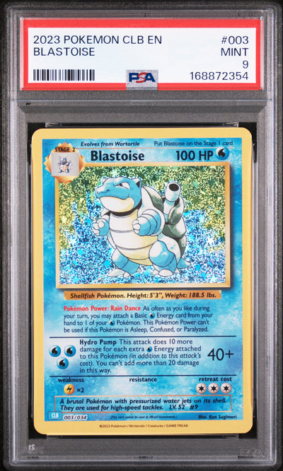Pokémon 2023 Blastoise #003 PSA 9