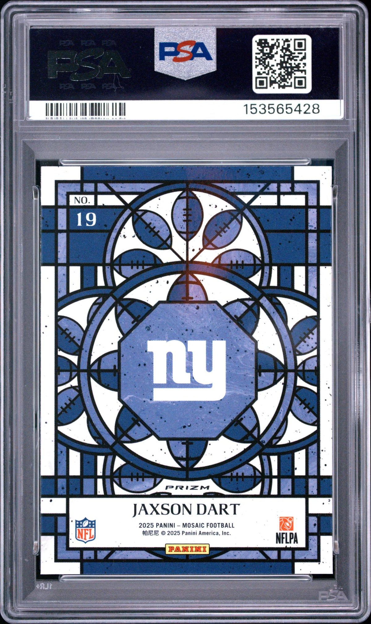 2025 Panini Mosaic Stained Glass Jaxson Dart #19 PSA 9
