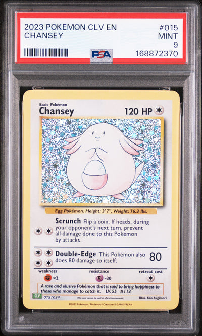 Pokémon 2023 Chansey #015 CLV PSA 9