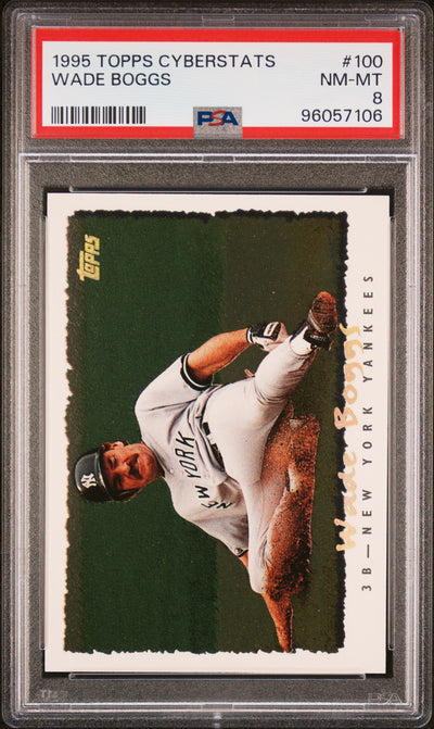 1995 Topps Cyberstats Wade Boggs #100 PSA 8