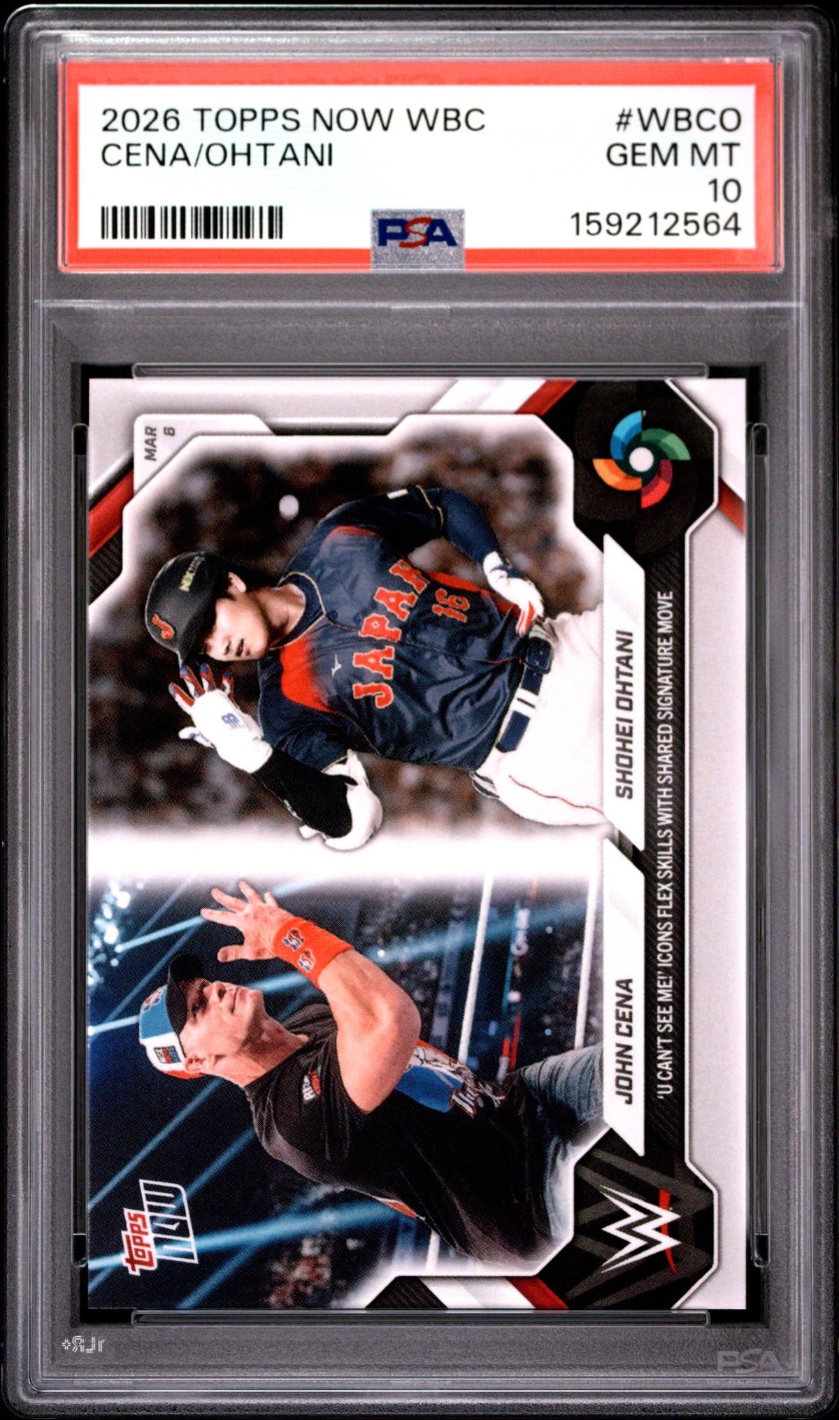 2026 Topps Now WBC John Cena/Shohei Ohtani #WBCO PSA 10