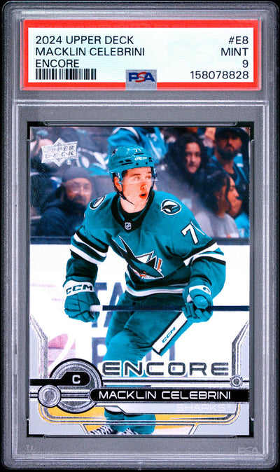 2024 Upper Deck Encore Macklin Celebrini #E8 PSA 9