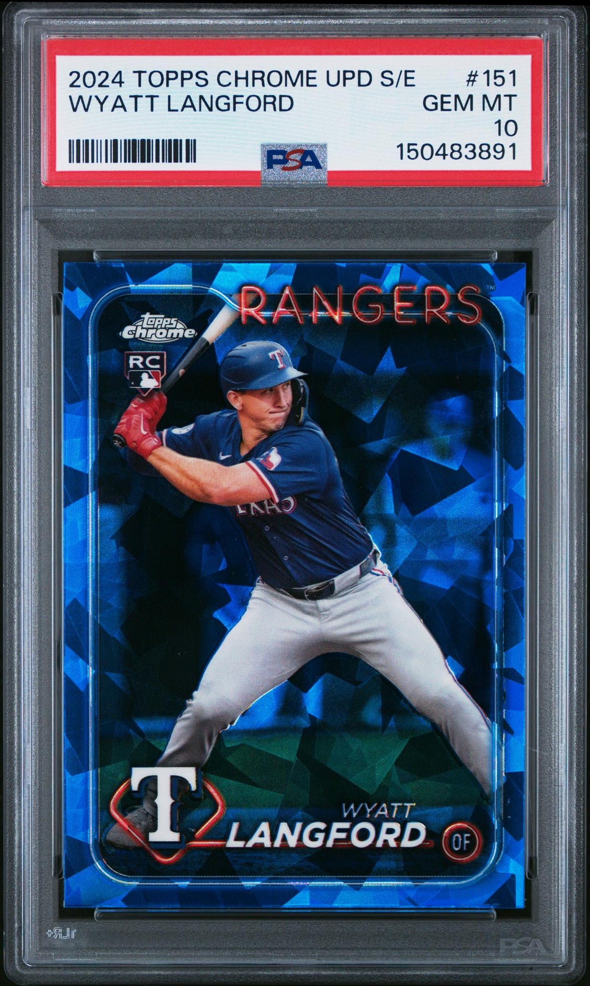 2024 Topps Chrome Update Sapphire Wyatt Langford #USCS151 PSA 10