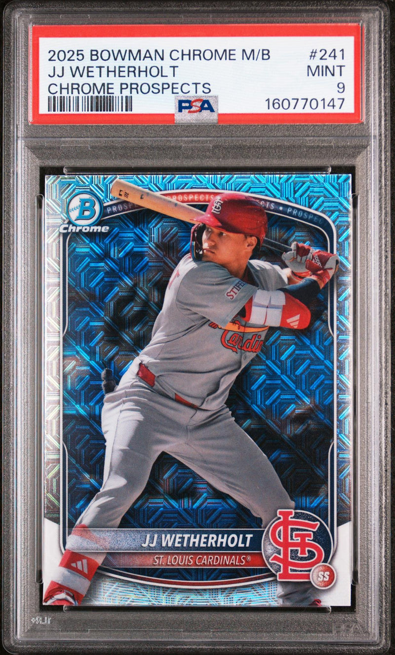 2025 Bowman Chrome Prospects JJ Wetherholt #BCP-241 PSA 9