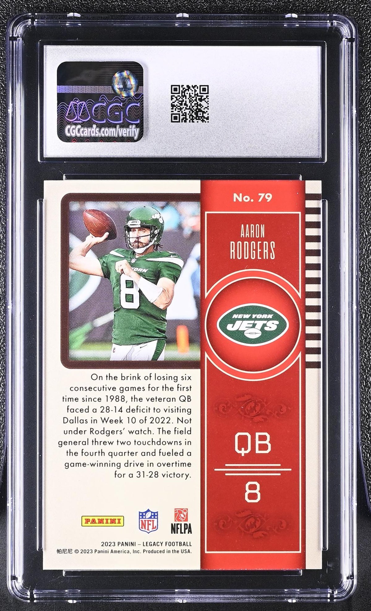 2023 Legacy #79 Aaron Rodgers /199 CGC 10