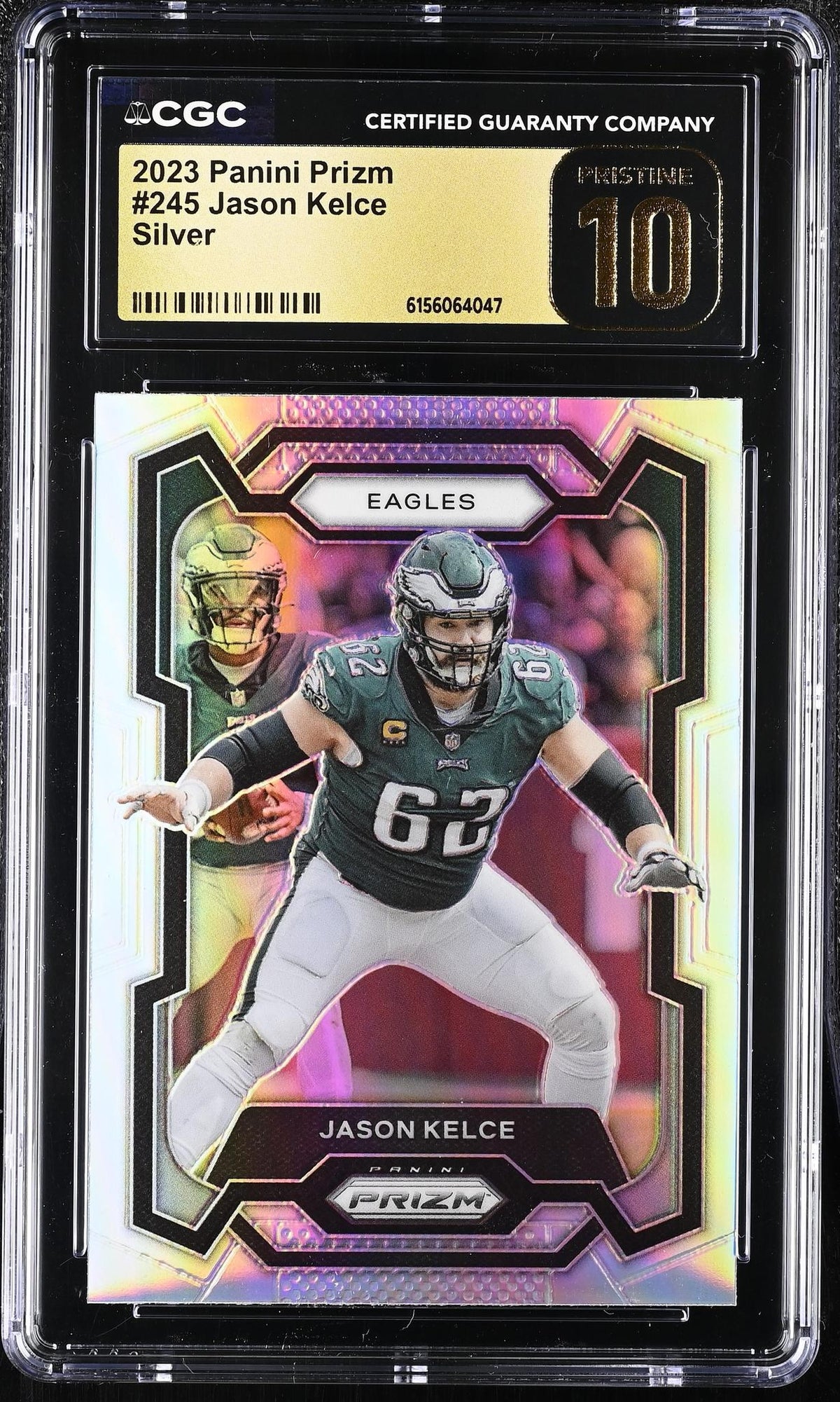 2023 Prizm #245 Jason Kelce Silver CGC 10