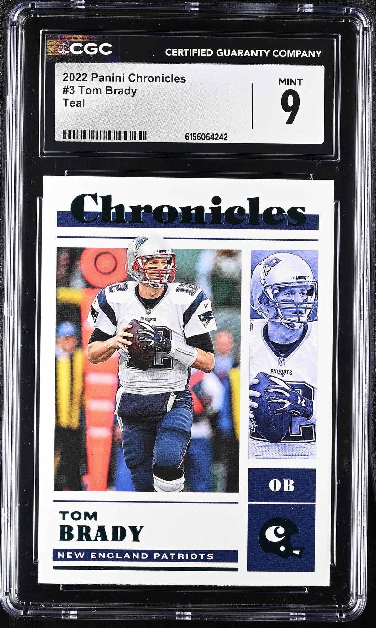2022 Chronicles #3 Tom Brady Teal CGC 9