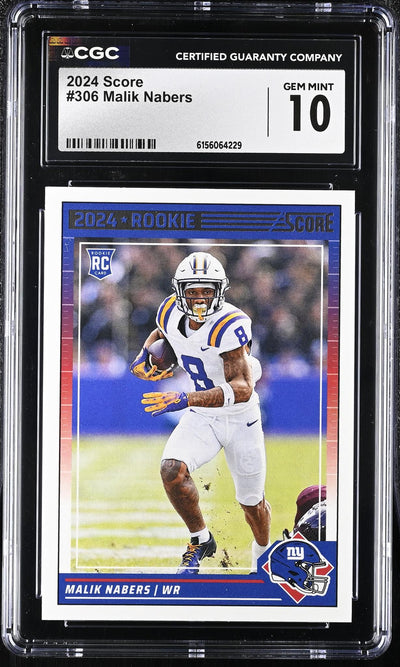 2024 Score Malik Nabers #306 Rookie CGC 10