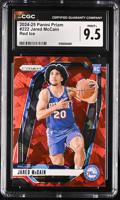 2024-25 Panini Prizm Jared McCain #222 Red Ice CGC 9.5