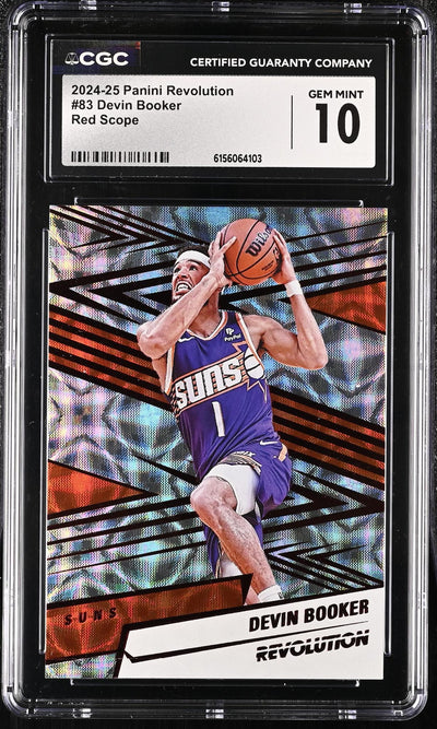 2024-25 Panini Revolution Devin Booker #83 Red Scope /135 CGC 10