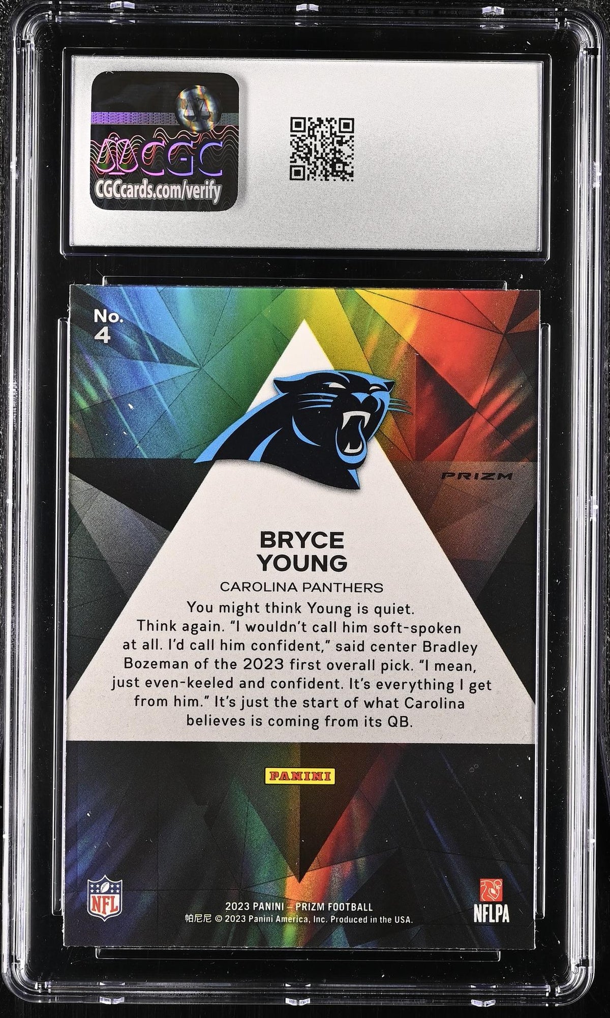 2023 Prizm #4 Bryce Young Prizmatic CGC 10