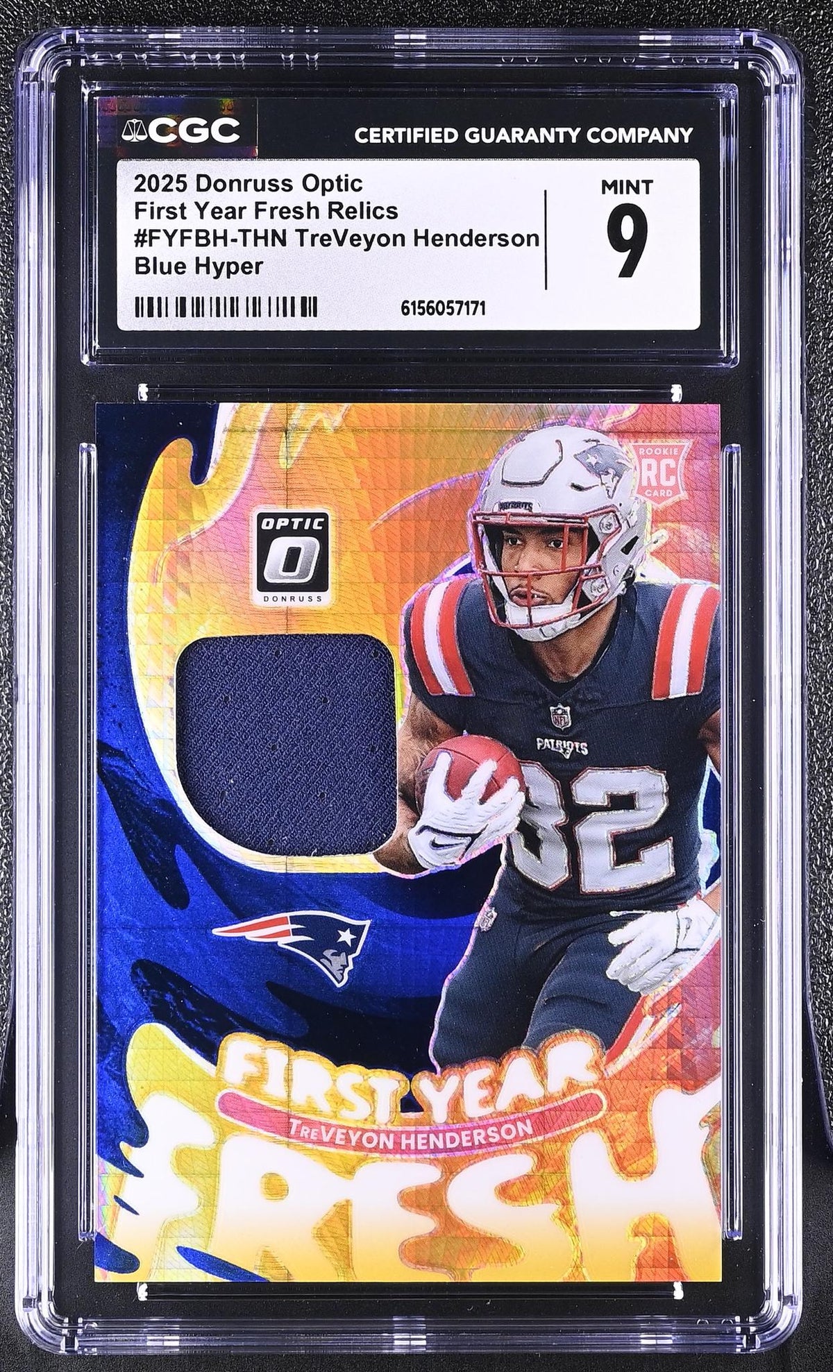 2025 Donruss Optic #FYFBH-THN TreVeyon Henderson First Year Fresh Relics CGC 9