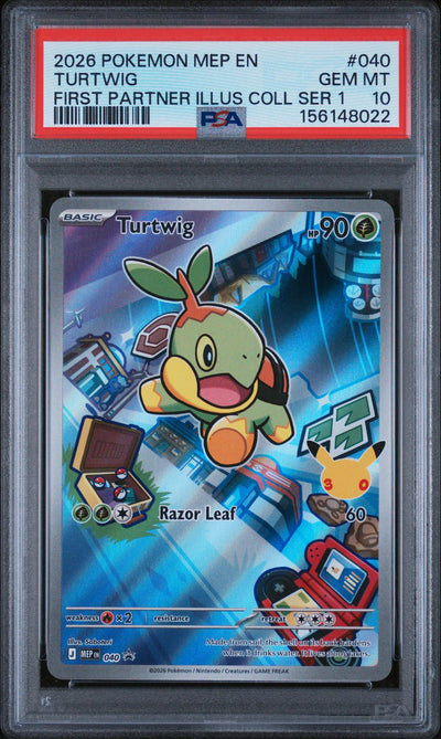 Pokémon First Partner Illus Coll Ser 1 Turtwig #040 PSA 10
