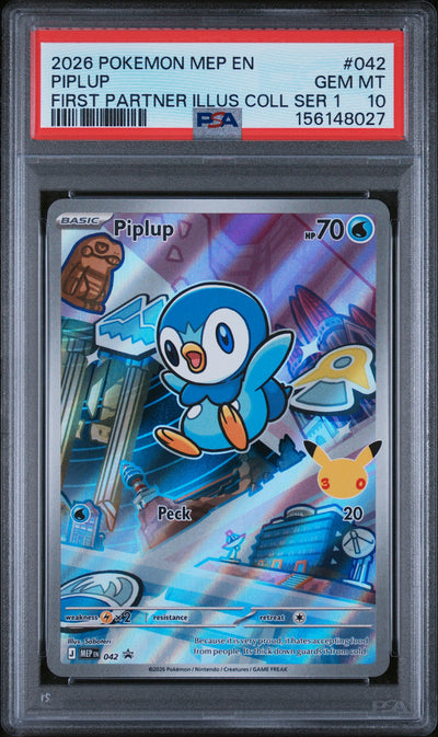 Pokémon First Partner Illus Coll Ser 1 Piplup #042 PSA 10