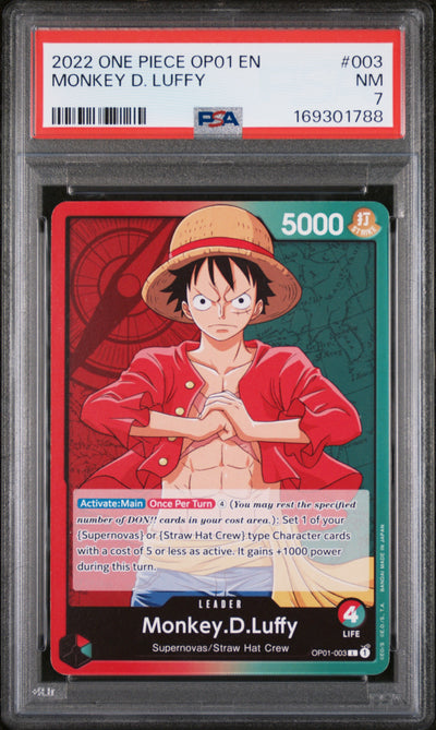 2022 One Piece Monkey D. Luffy #003 PSA 7