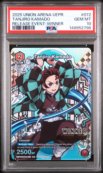 2025 Union Arena Tanjiro Kamado #072 Release Event-Winner PSA 10
