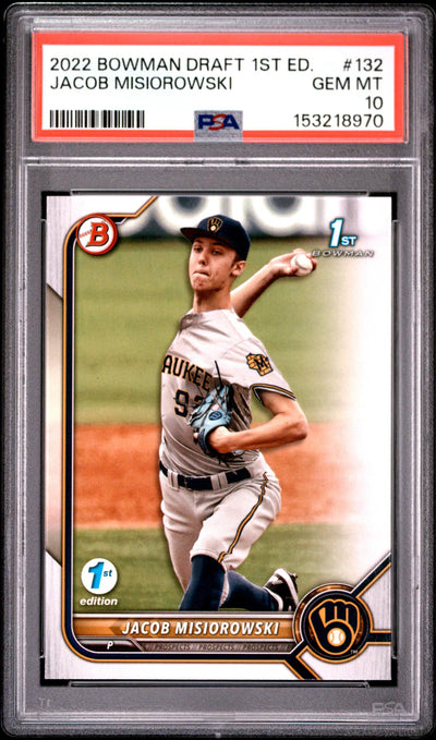 2022 Bowman Draft 1st Ed. Jacob Misiorowski #132 1st Bowman PSA 10