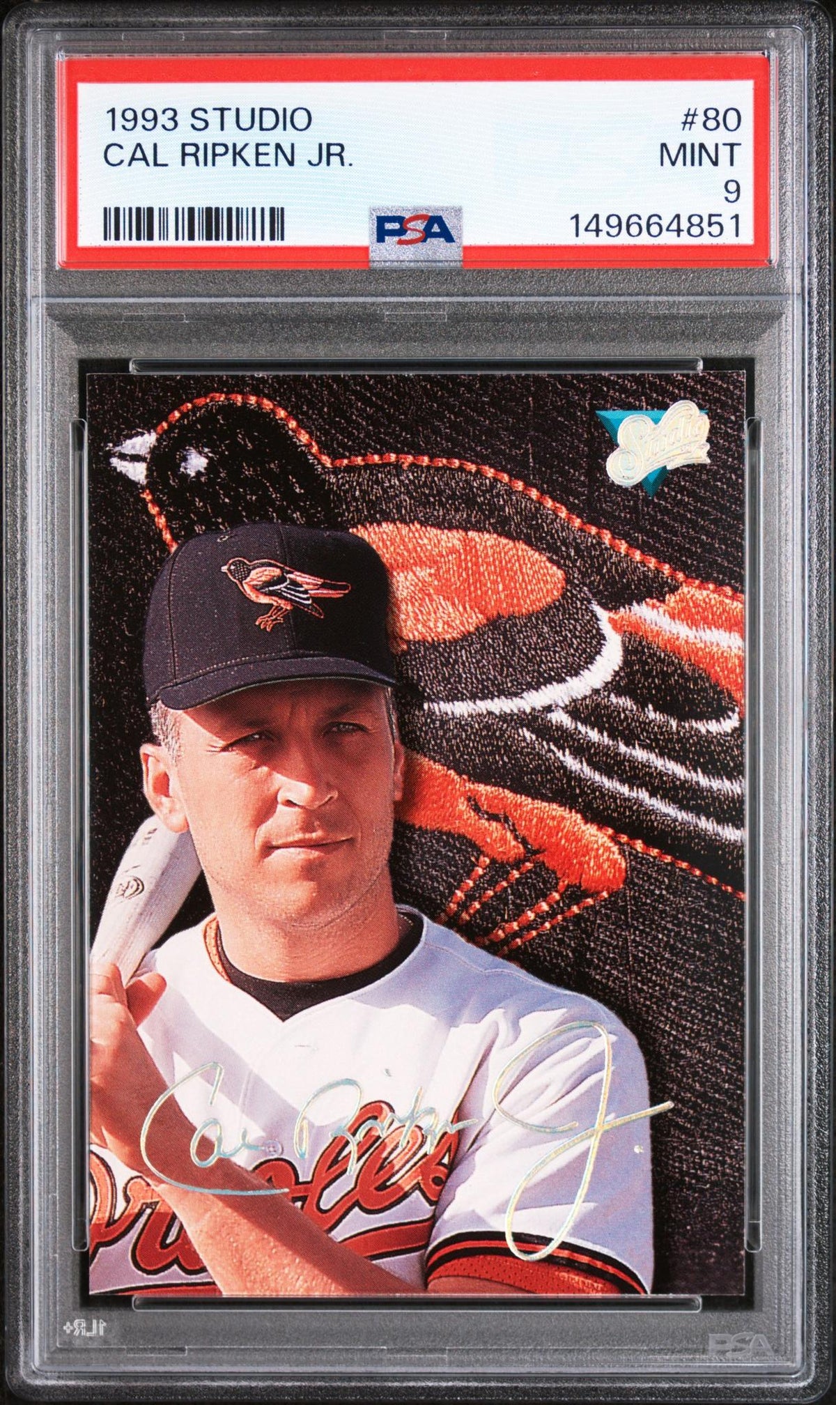 1993 Panini Studio Cal Ripken Jr. #80 PSA 9