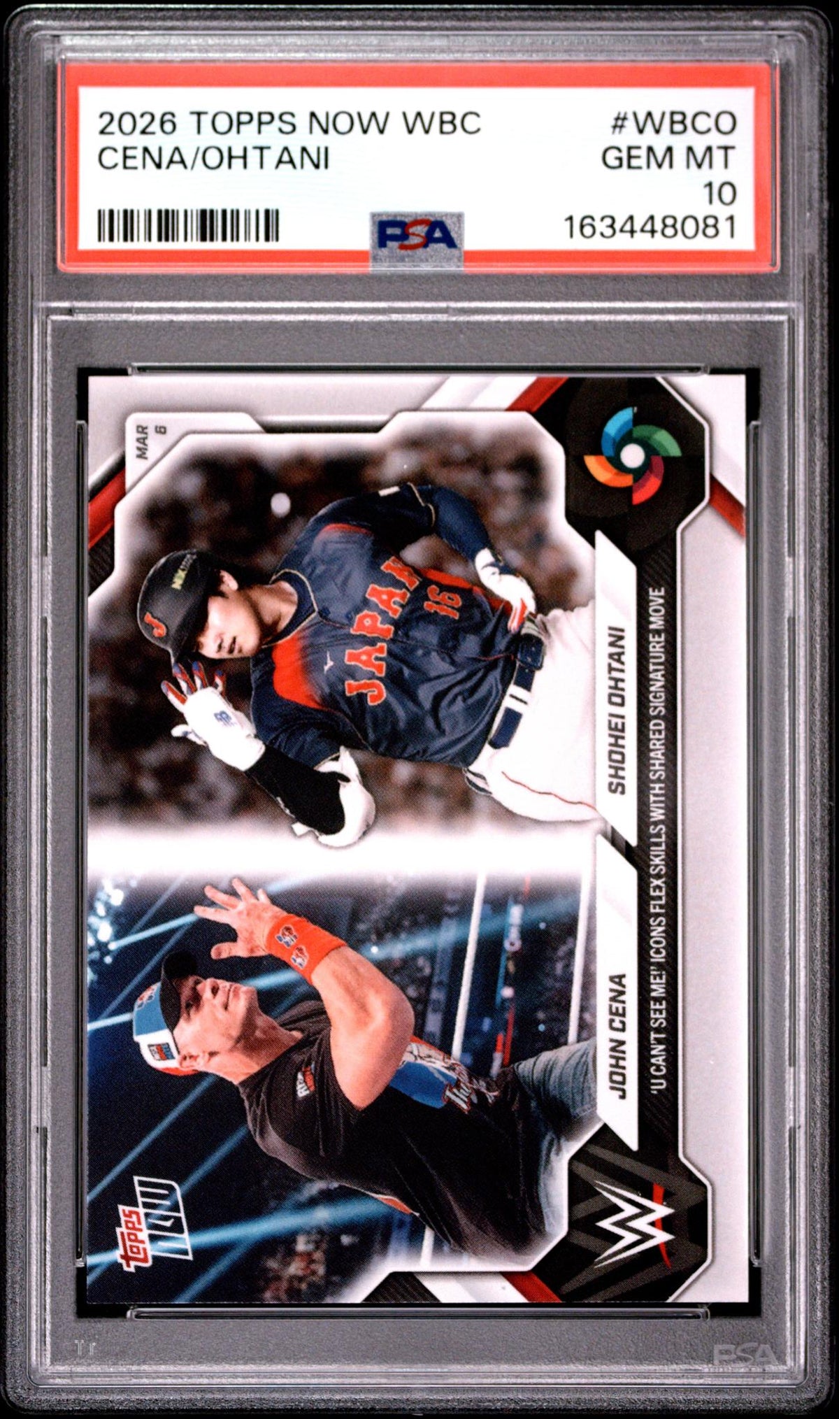 2026 Topps Now Shohei Ohtani/John Cena #WBCO PSA 10
