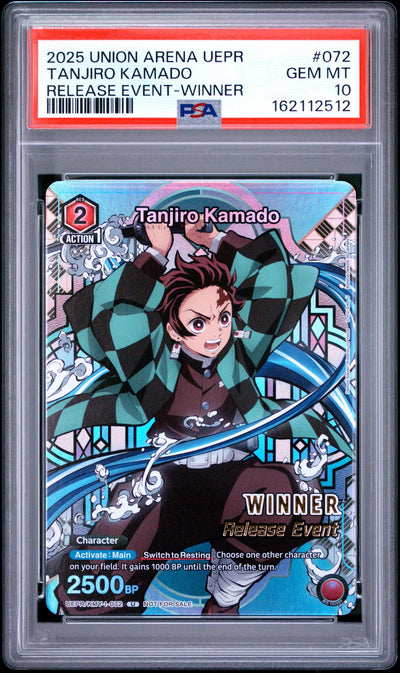 2025 Union Arena Tanjiro Kamado #072 Winner Release Event PSA 10
