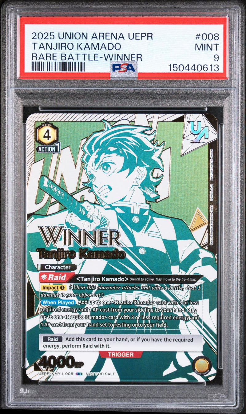 2025 Union Arena Tanjiro Kamado #008 Rare Battle-Winner PSA 9