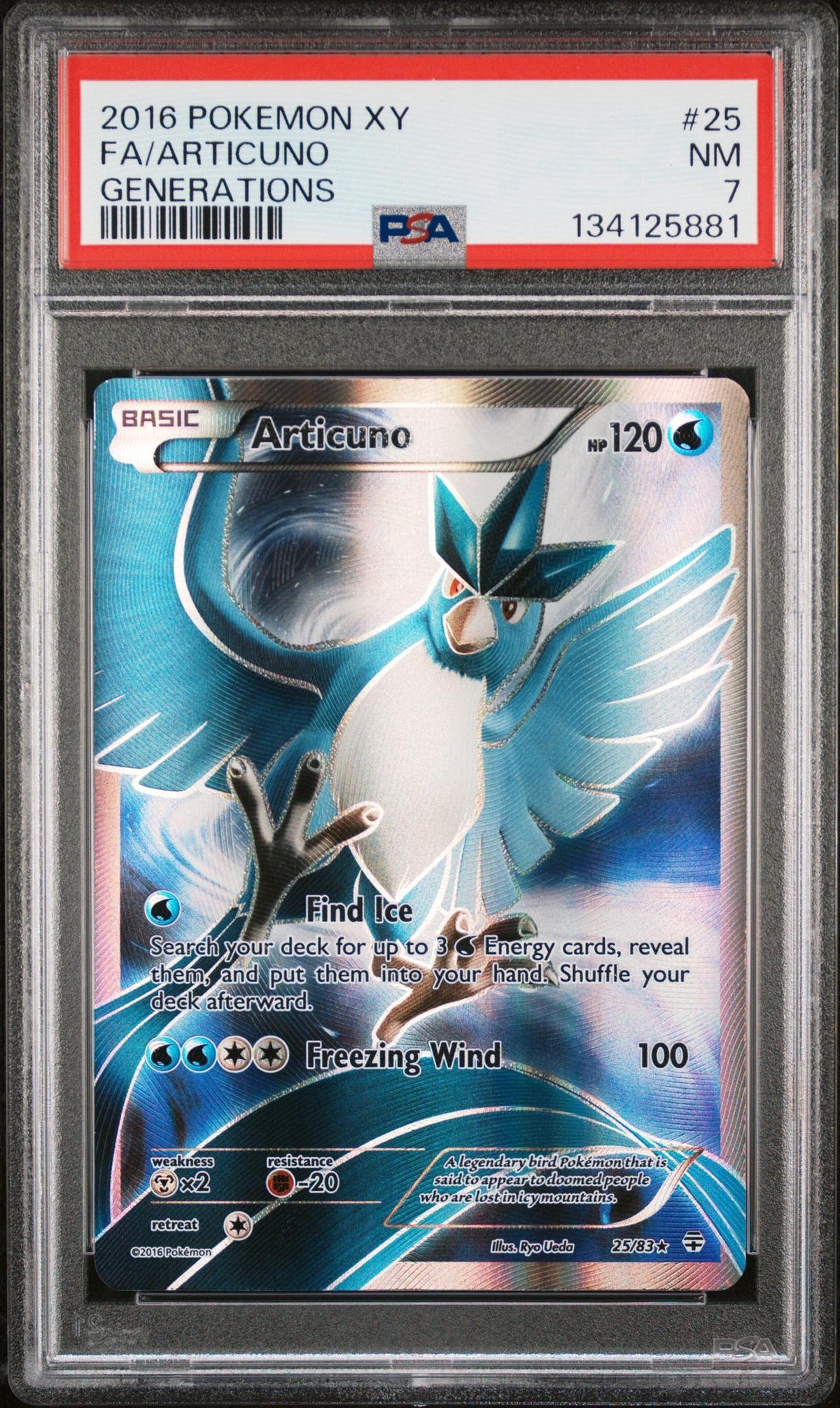 2016 Generations English Articuno #25 PSA 7