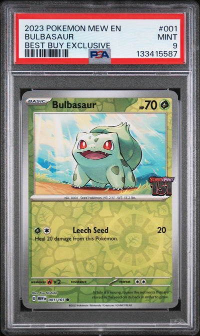 Pokémon Scarlet & Violet 151 Bulbasaur #001/165 PSA 9