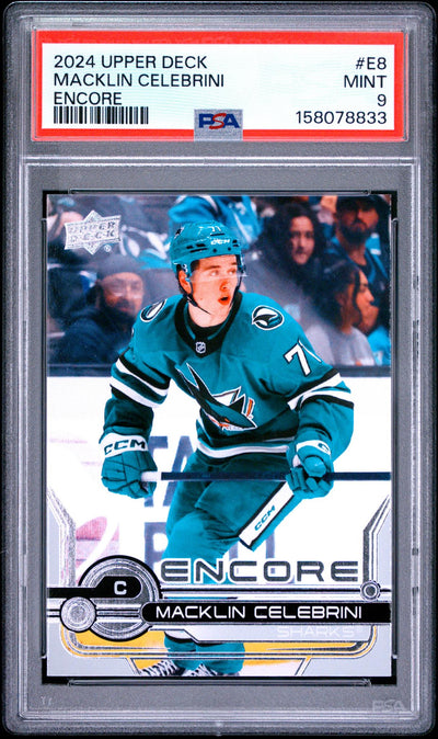 2024 Upper Deck Encore Macklin Celebrini #E8 PSA 9